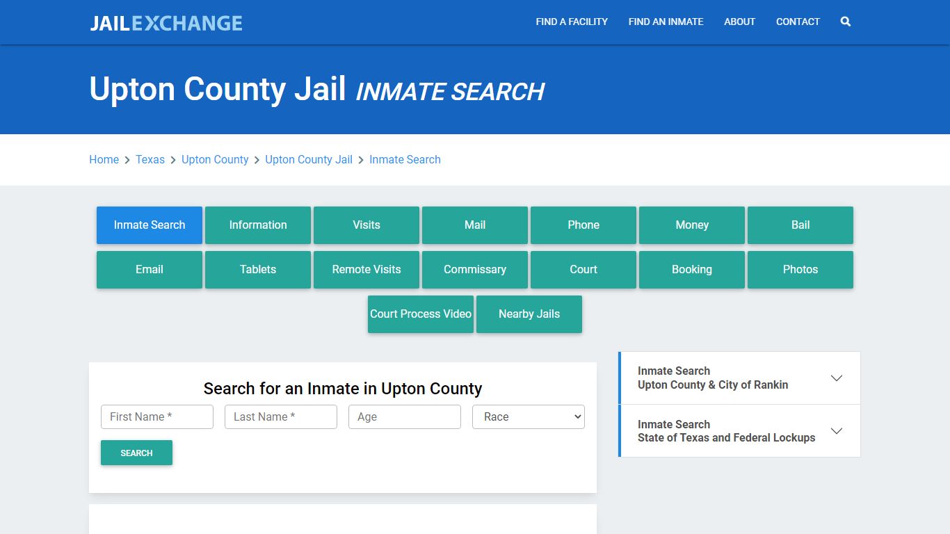 Upton County Jail, TX Inmate Search: Roster & Mugshots