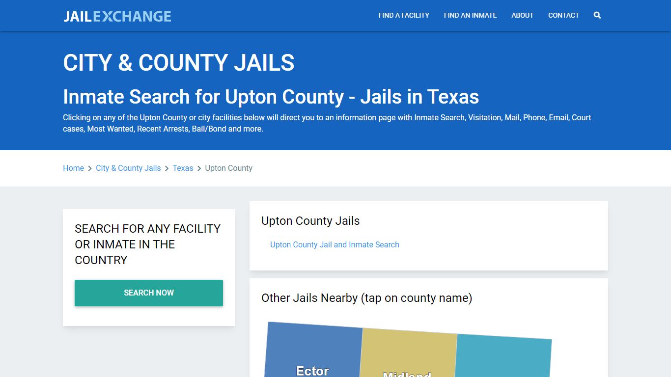 Inmate Search for Upton County | Jails in Texas - Jail Exchange